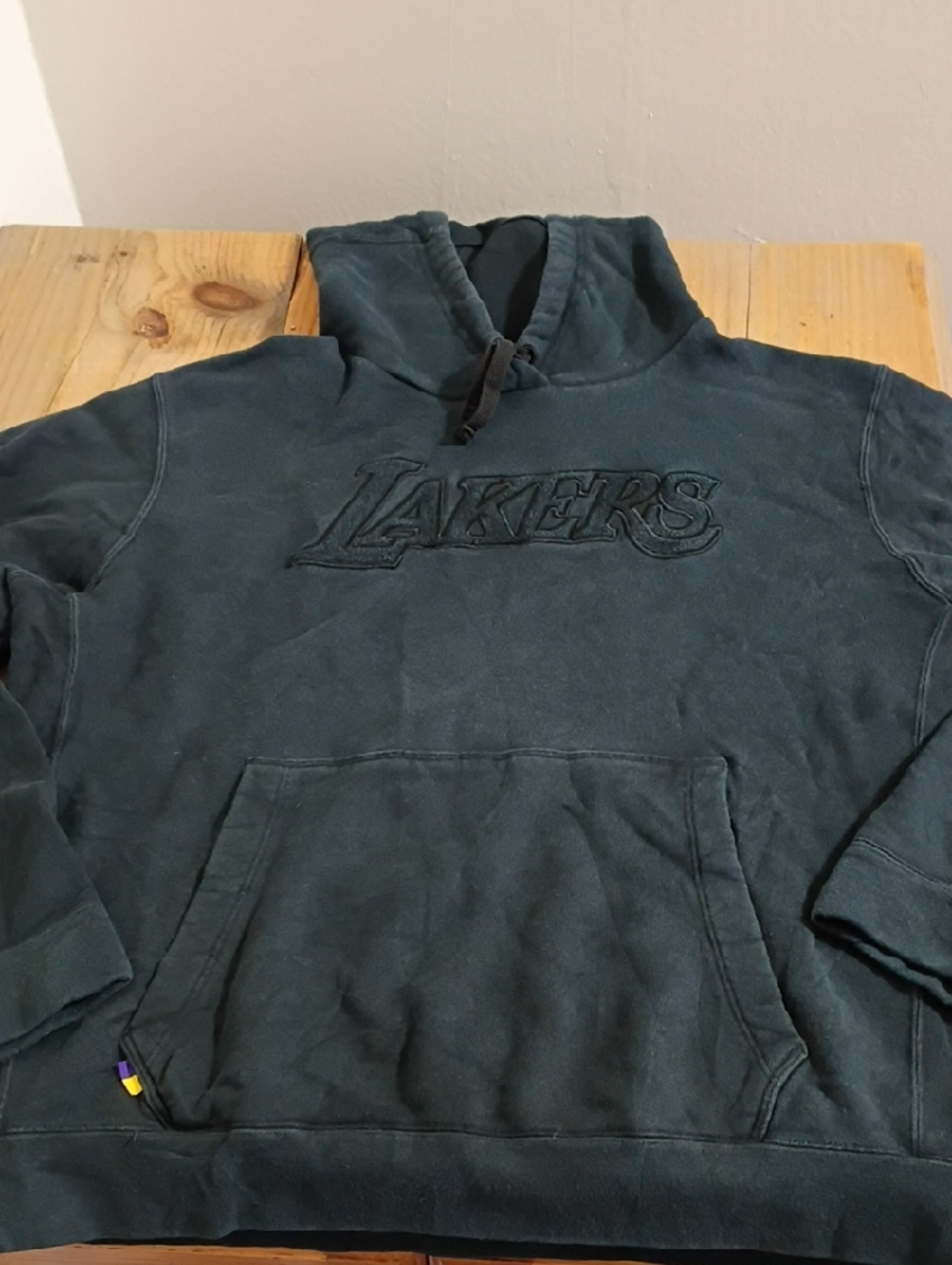Nike NBA Black Lakers Heavy Pullover Hoodie Size L